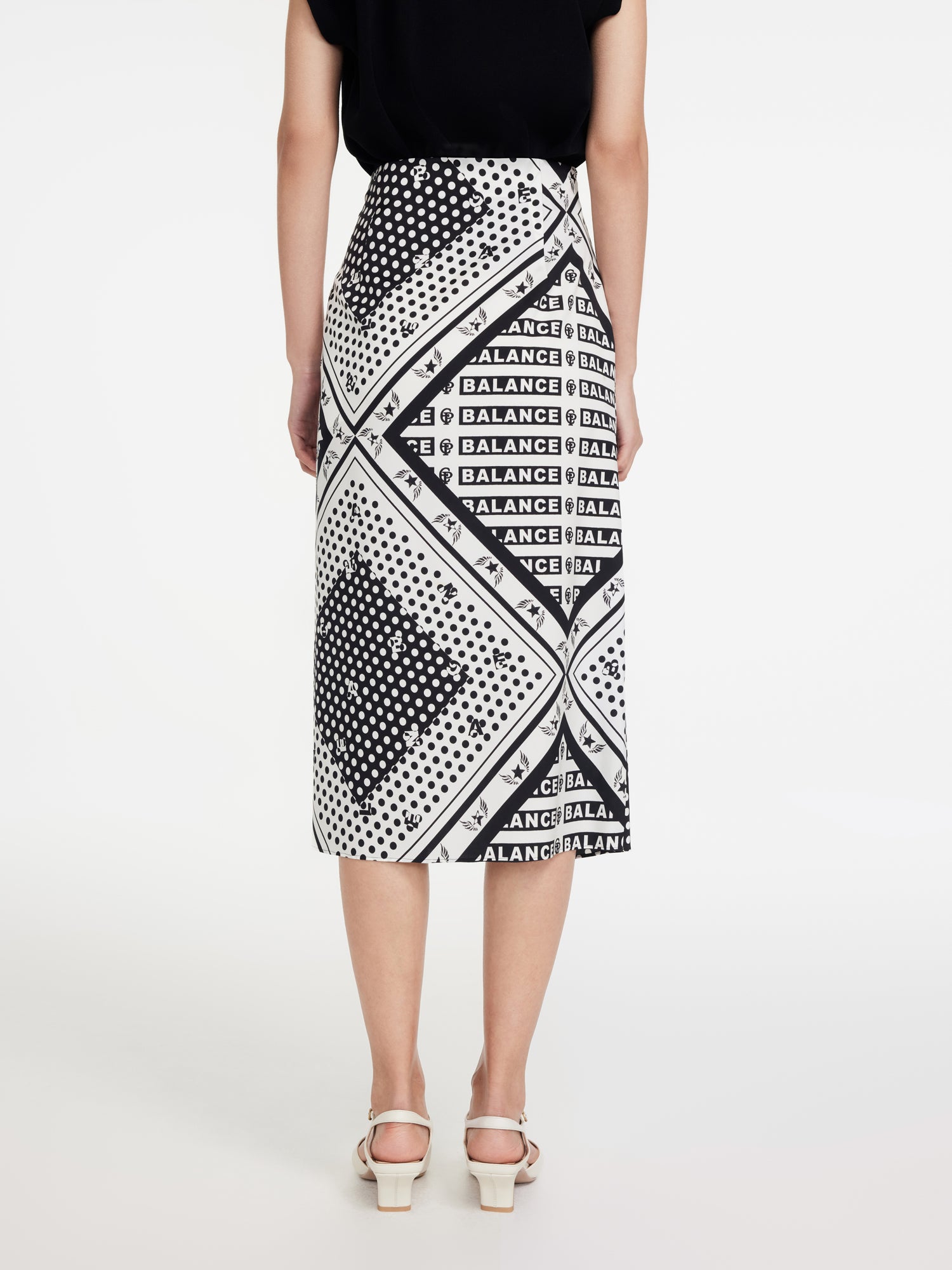 EP YAYING Signature Logo Print Skirt