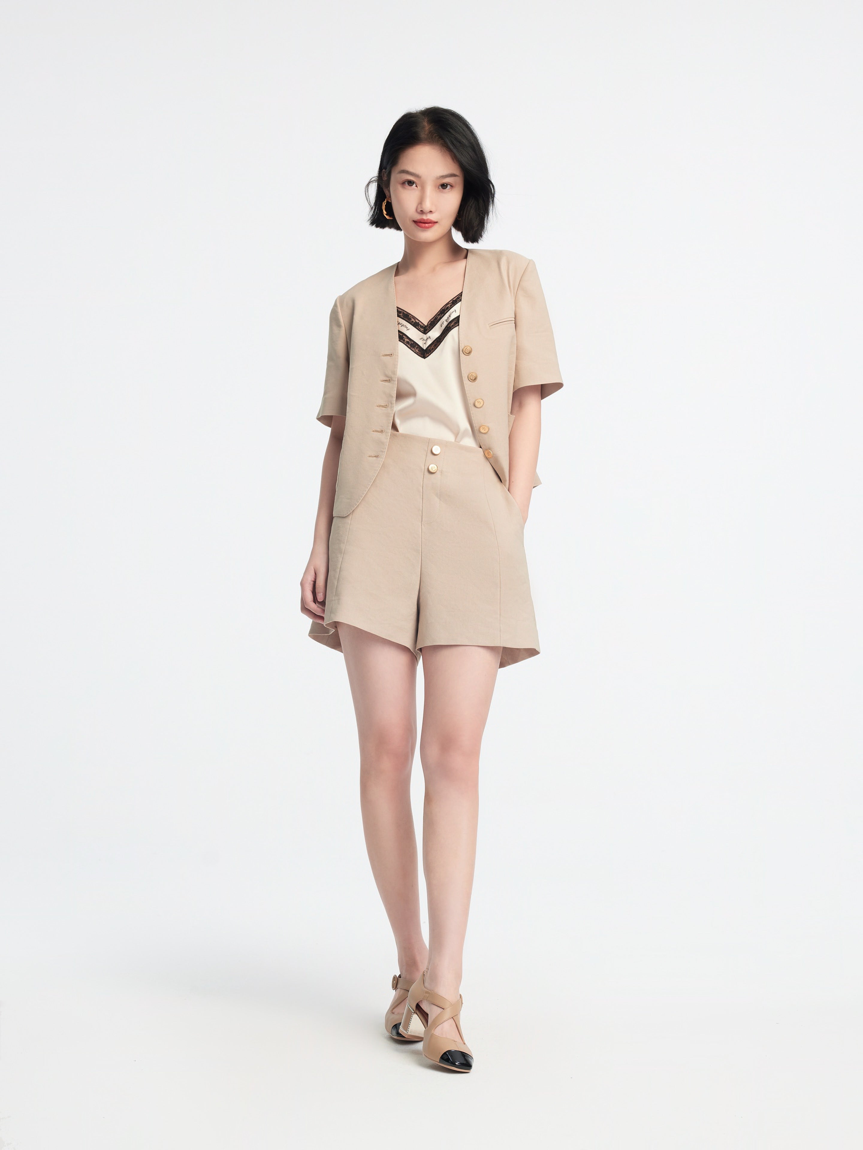 EP YAYING PLEATED SHORTS