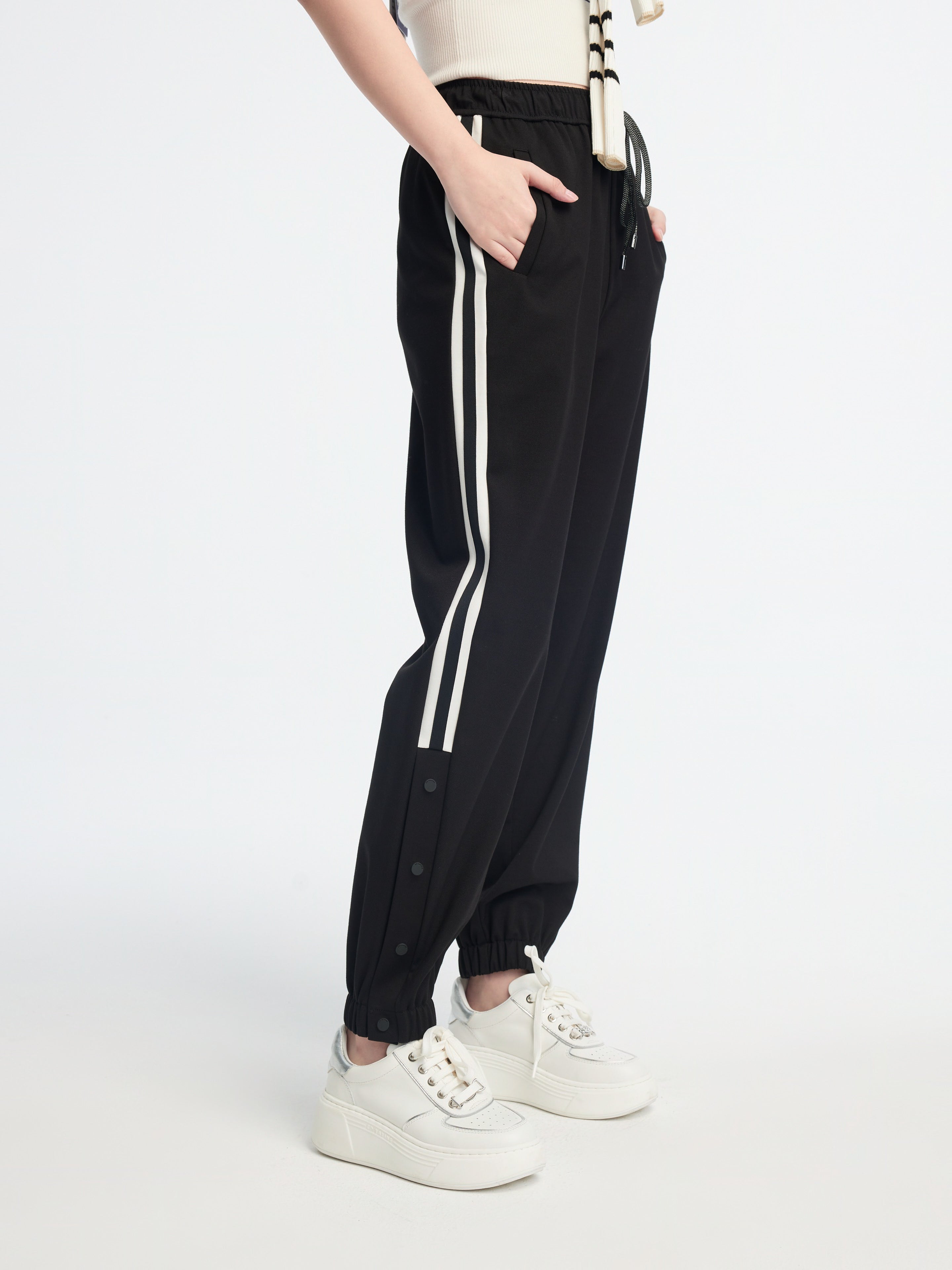 EP YAYING high-waisted tapered pants
