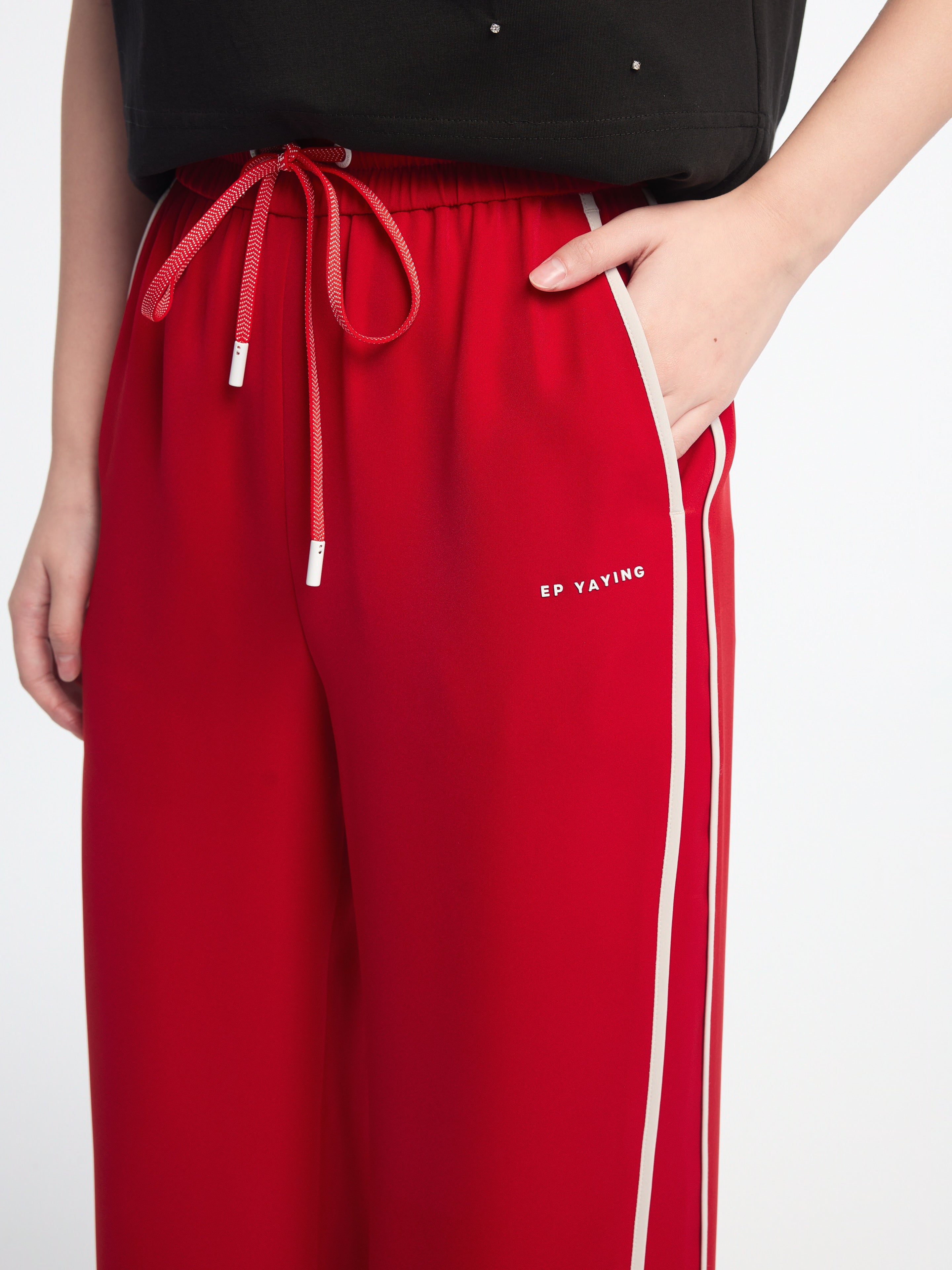 EP YAYING High-Waisted Wide-Leg Pants