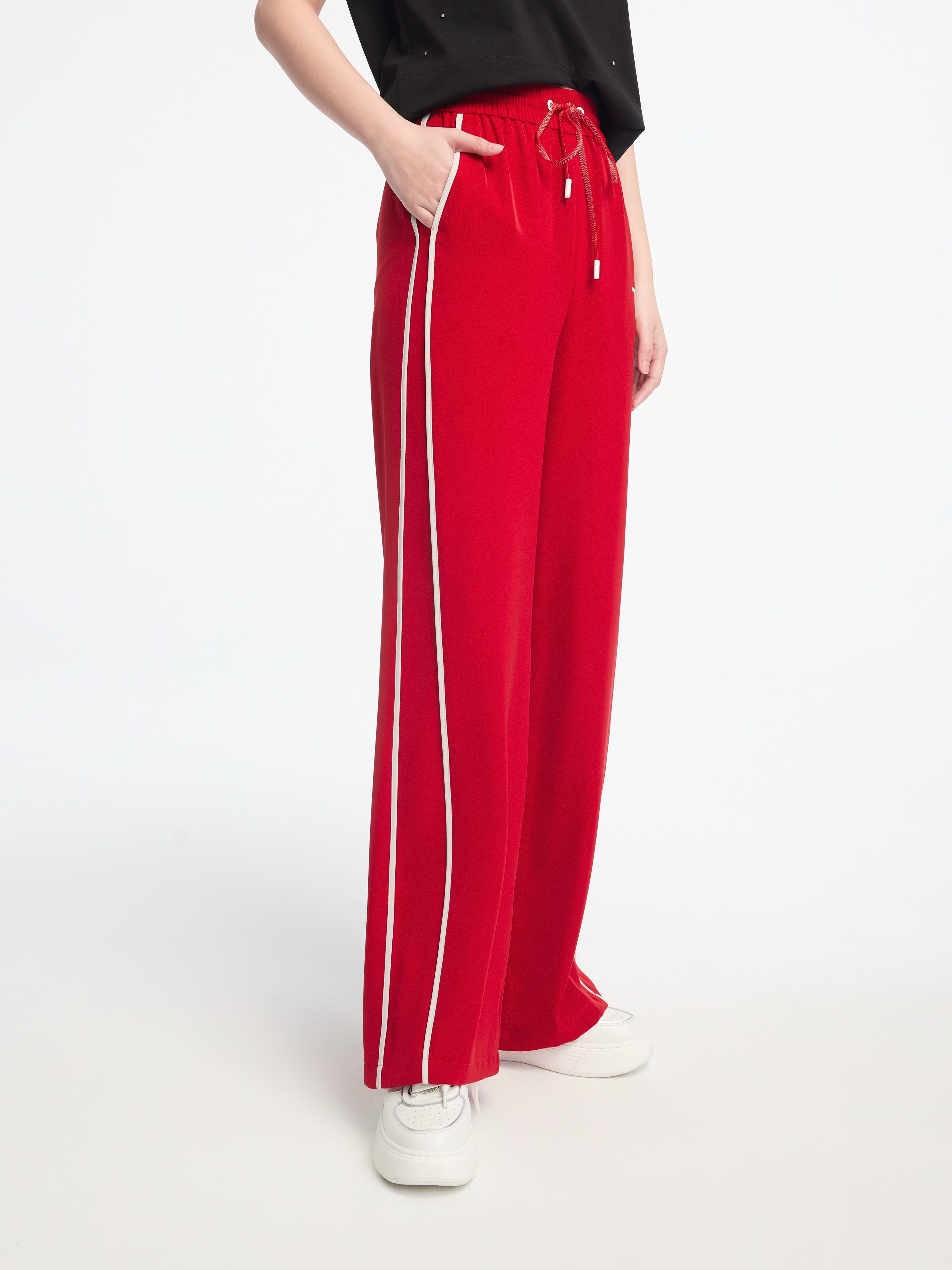 EP YAYING High-Waisted Wide-Leg Pants