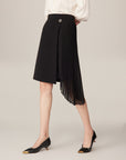 YAYING Black Midi Skirt