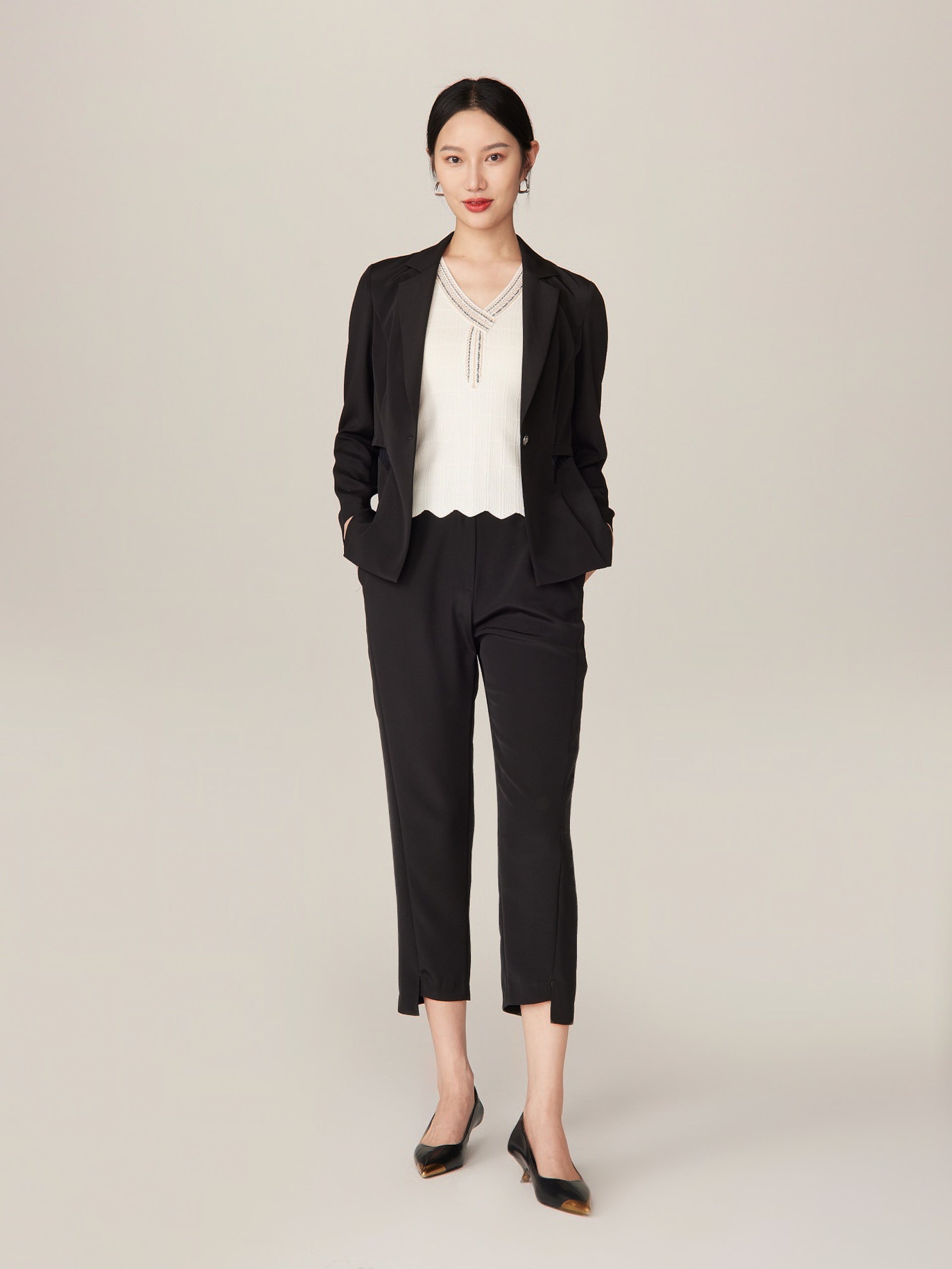 EP YAYING Black Blazer