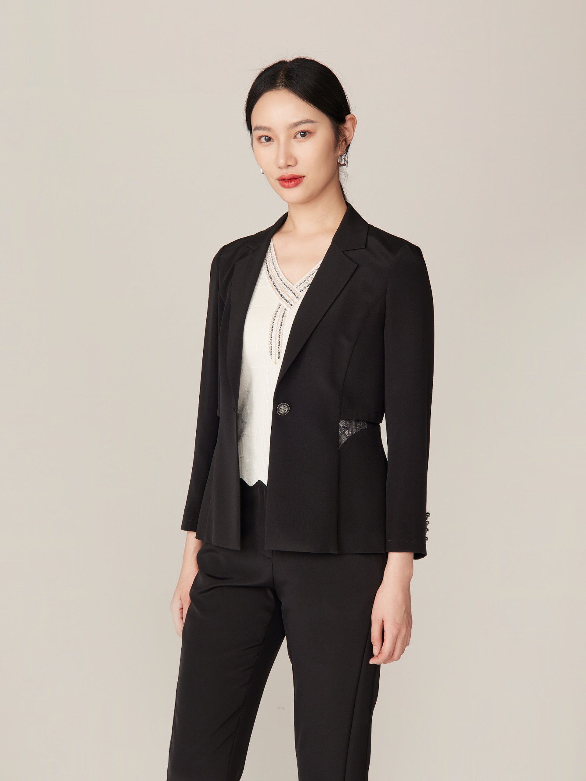 EP YAYING Black Blazer