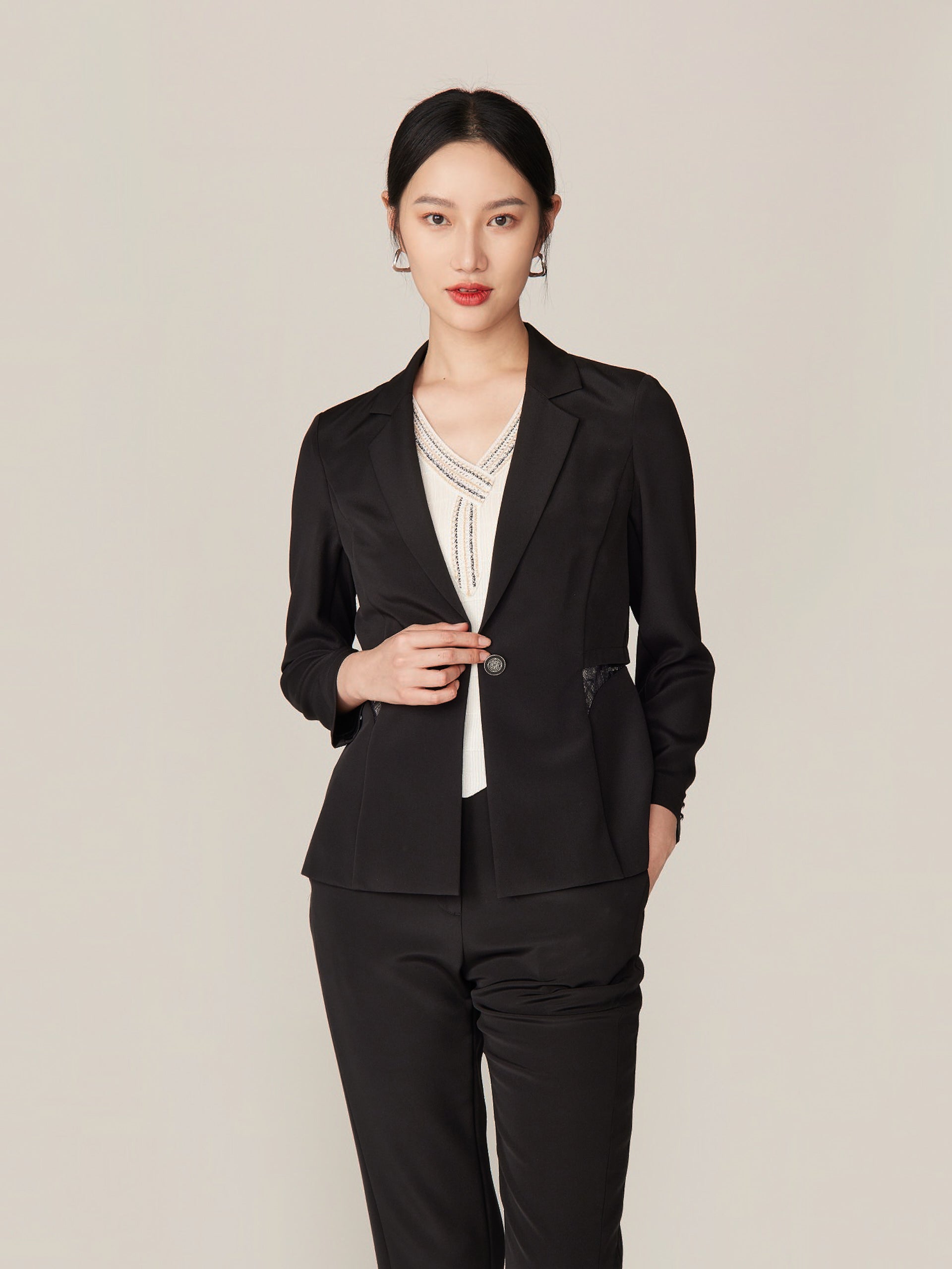 EP YAYING Black Blazer