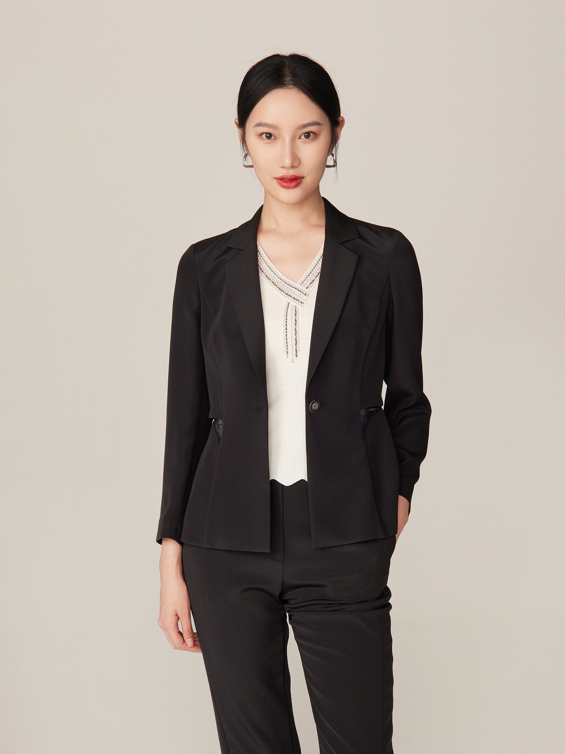 EP YAYING Black Blazer