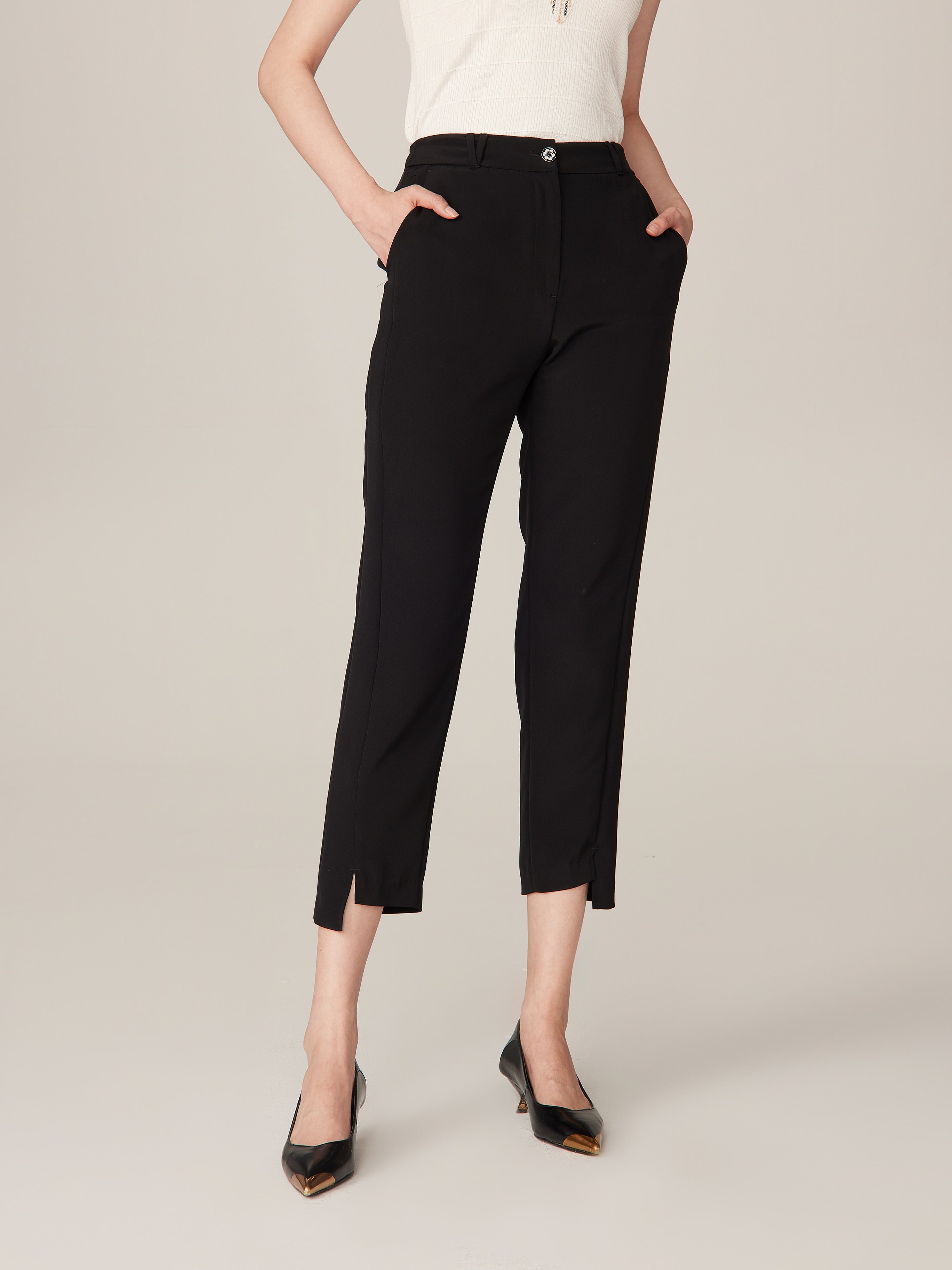 YAYING Black Straight Leg Pants