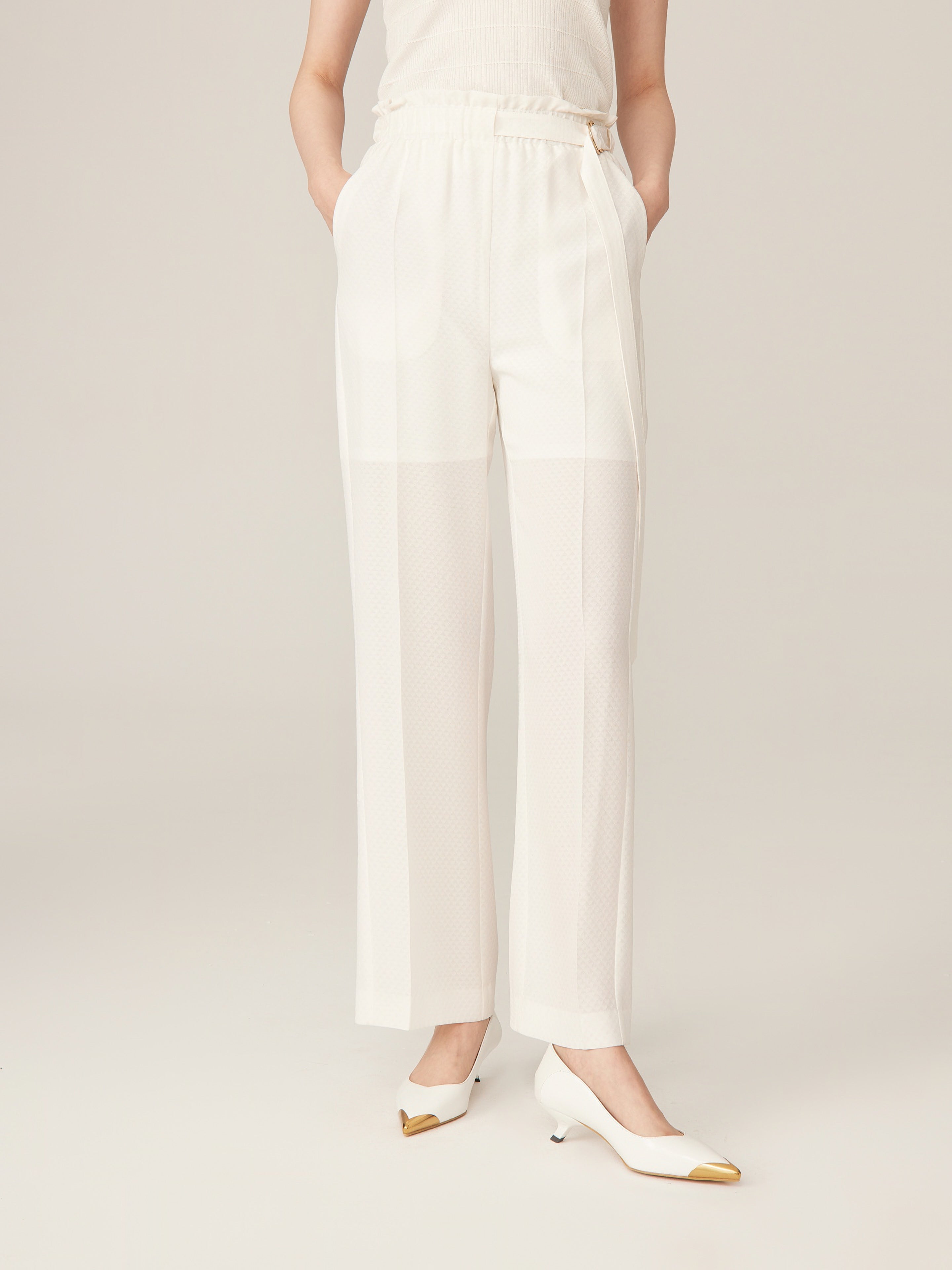 YAYING White Wide Leg Pants