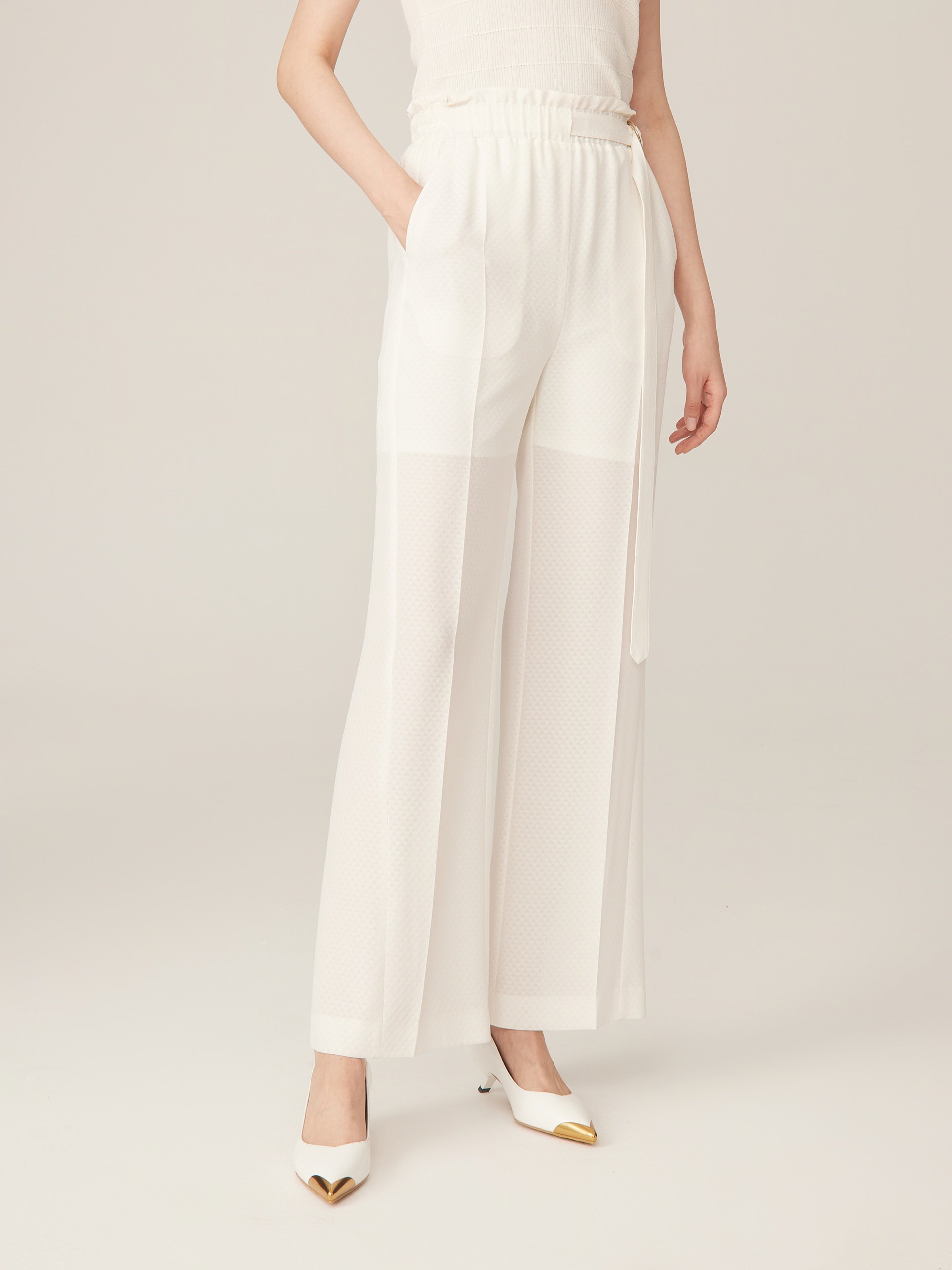 YAYING White Wide Leg Pants