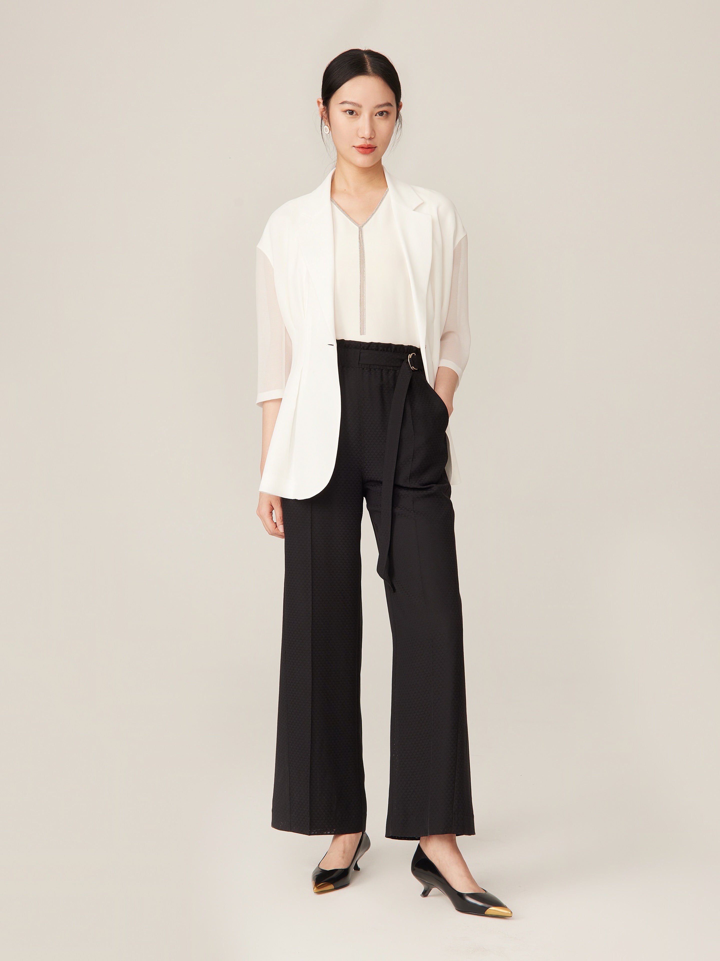 YAYING Black Straight Leg Pants