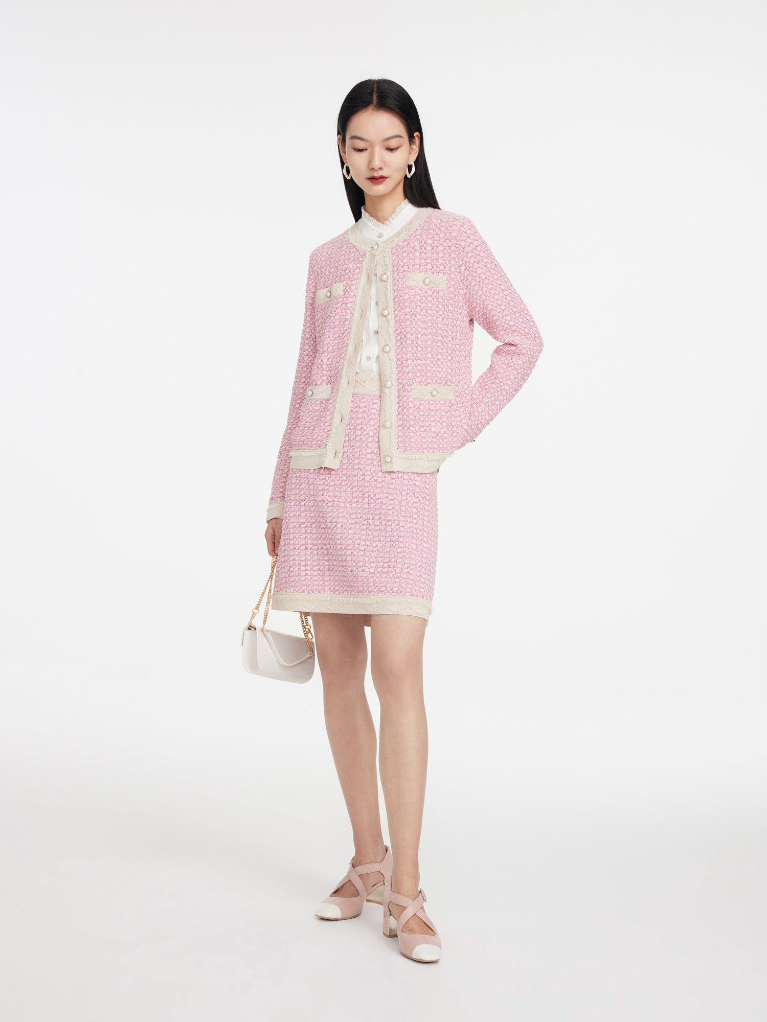 EP YAYING Round Neck Knitted Sweater