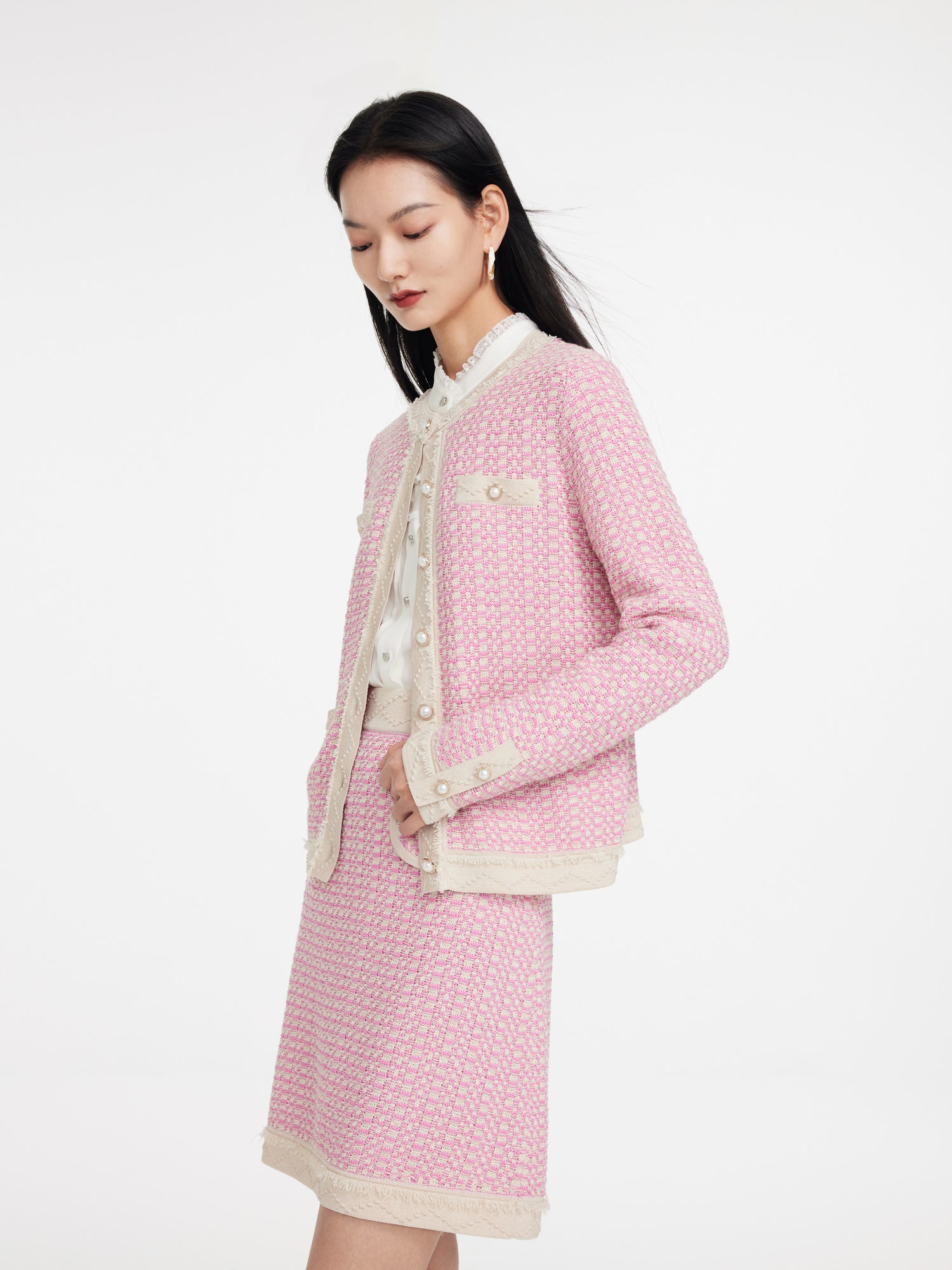 EP YAYING Round Neck Knitted Sweater