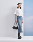 EP YAYING Split Cotton Midi Skirt EGIADJ301A