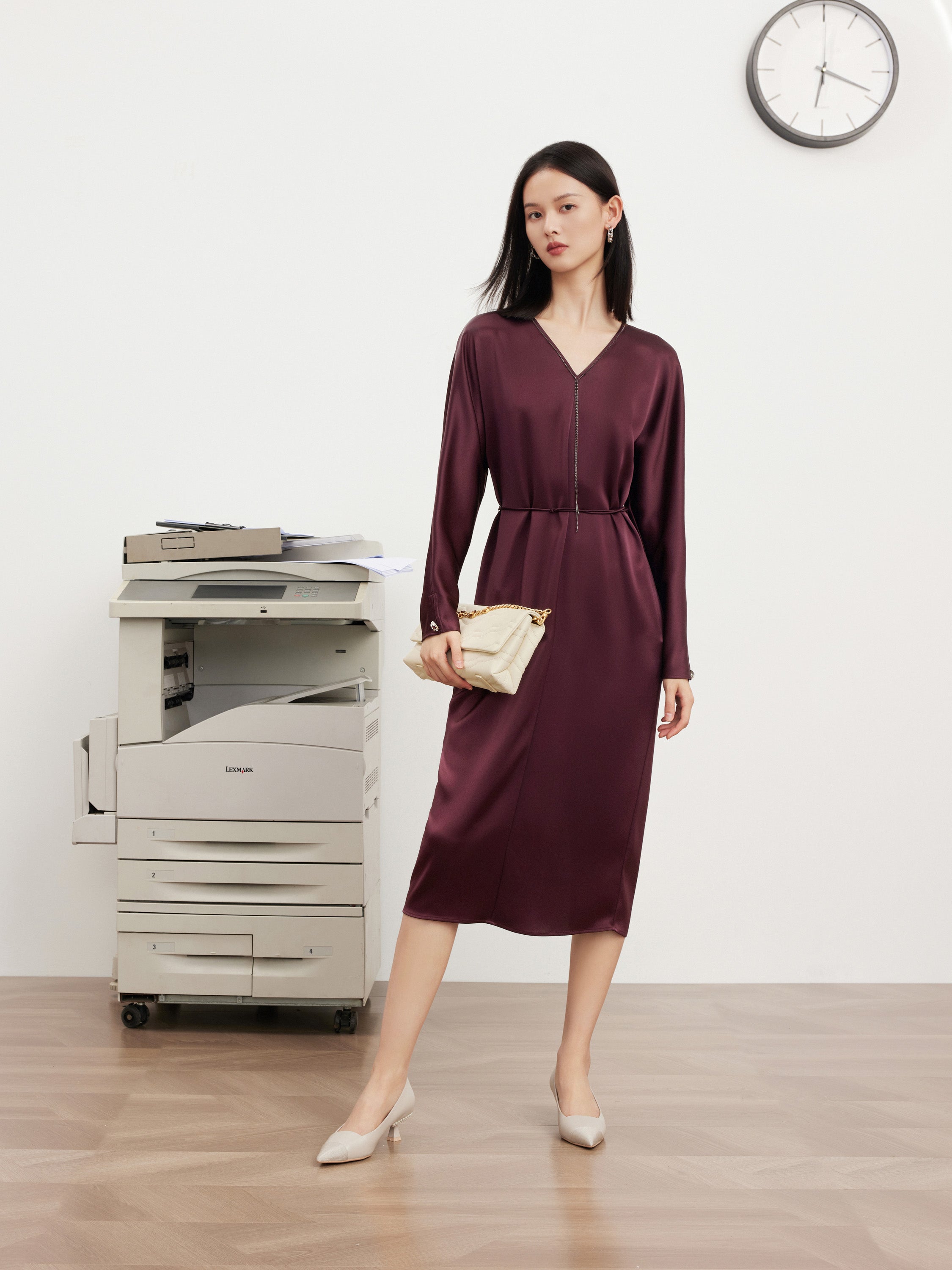EP YAYING v neck high waist dress EGIAT4632AL