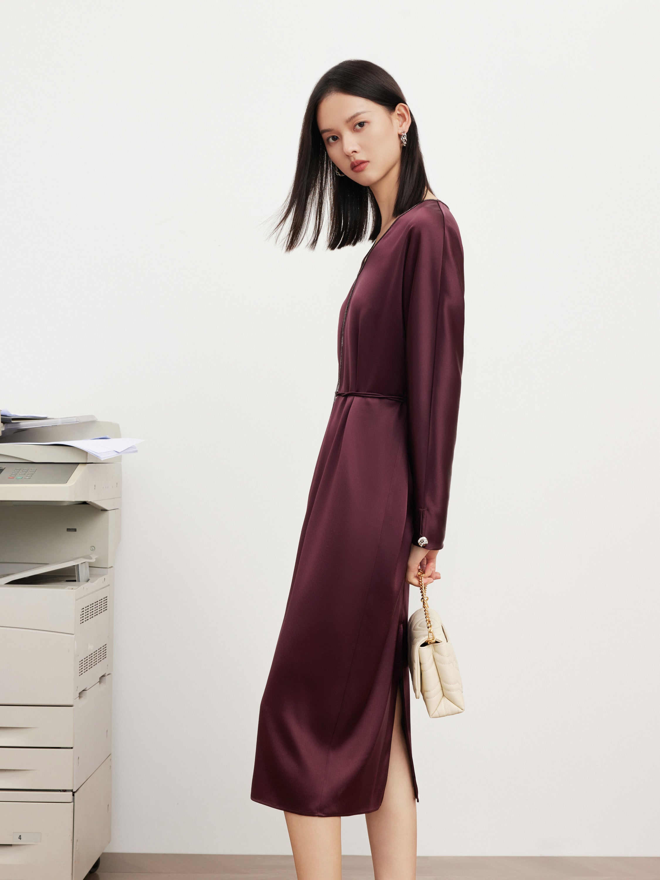 EP YAYING v neck high waist dress EGIAT4632AL