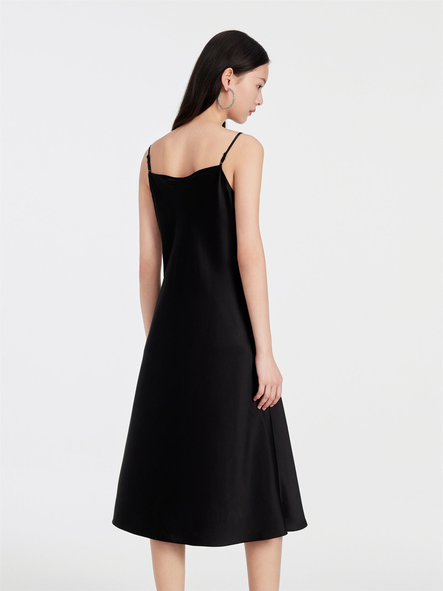 EP YAYING BLACK SLIP DRESS