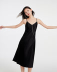 EP YAYING BLACK SLIP DRESS