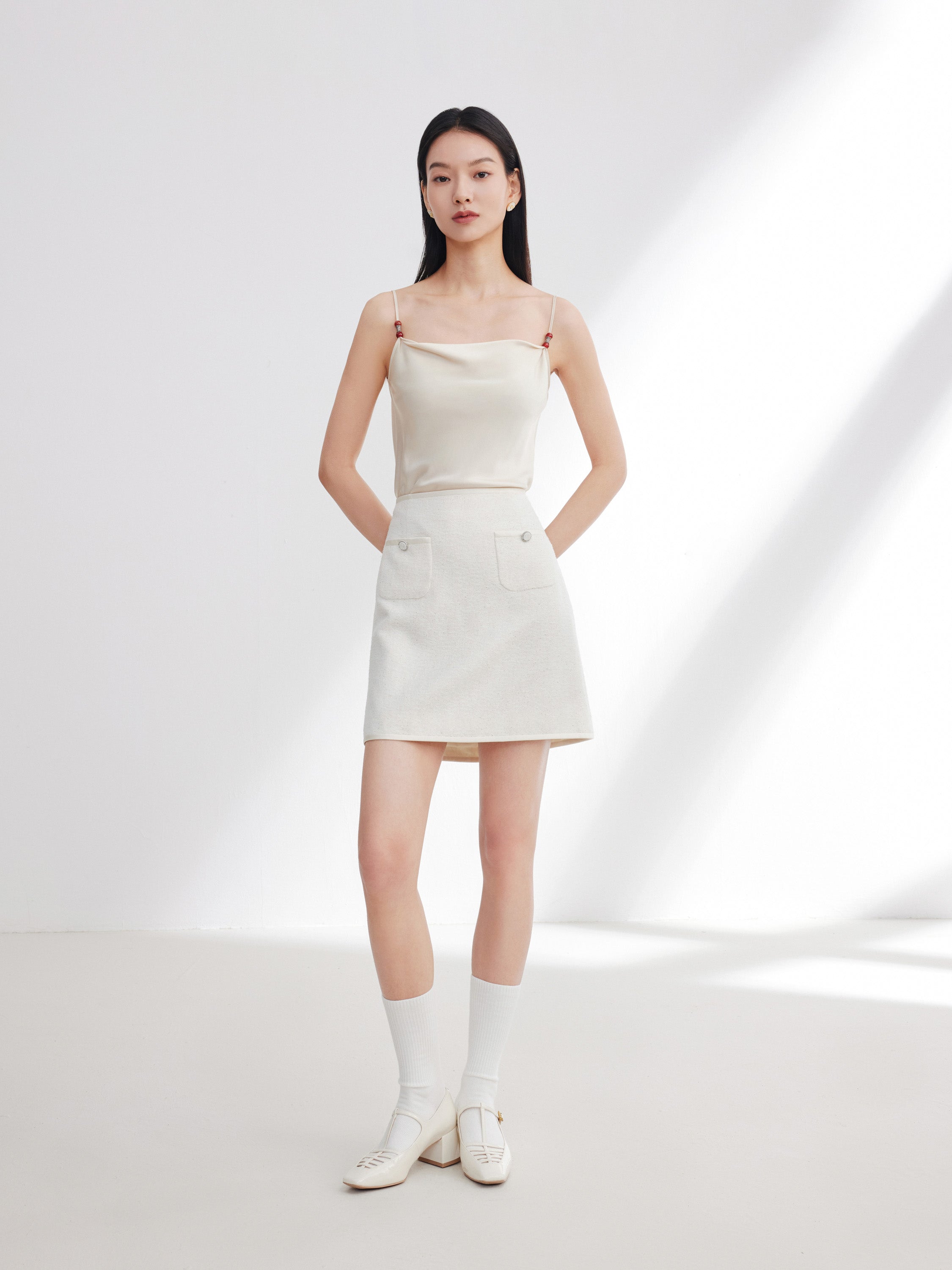 EP YAYING White Mini Skirt
