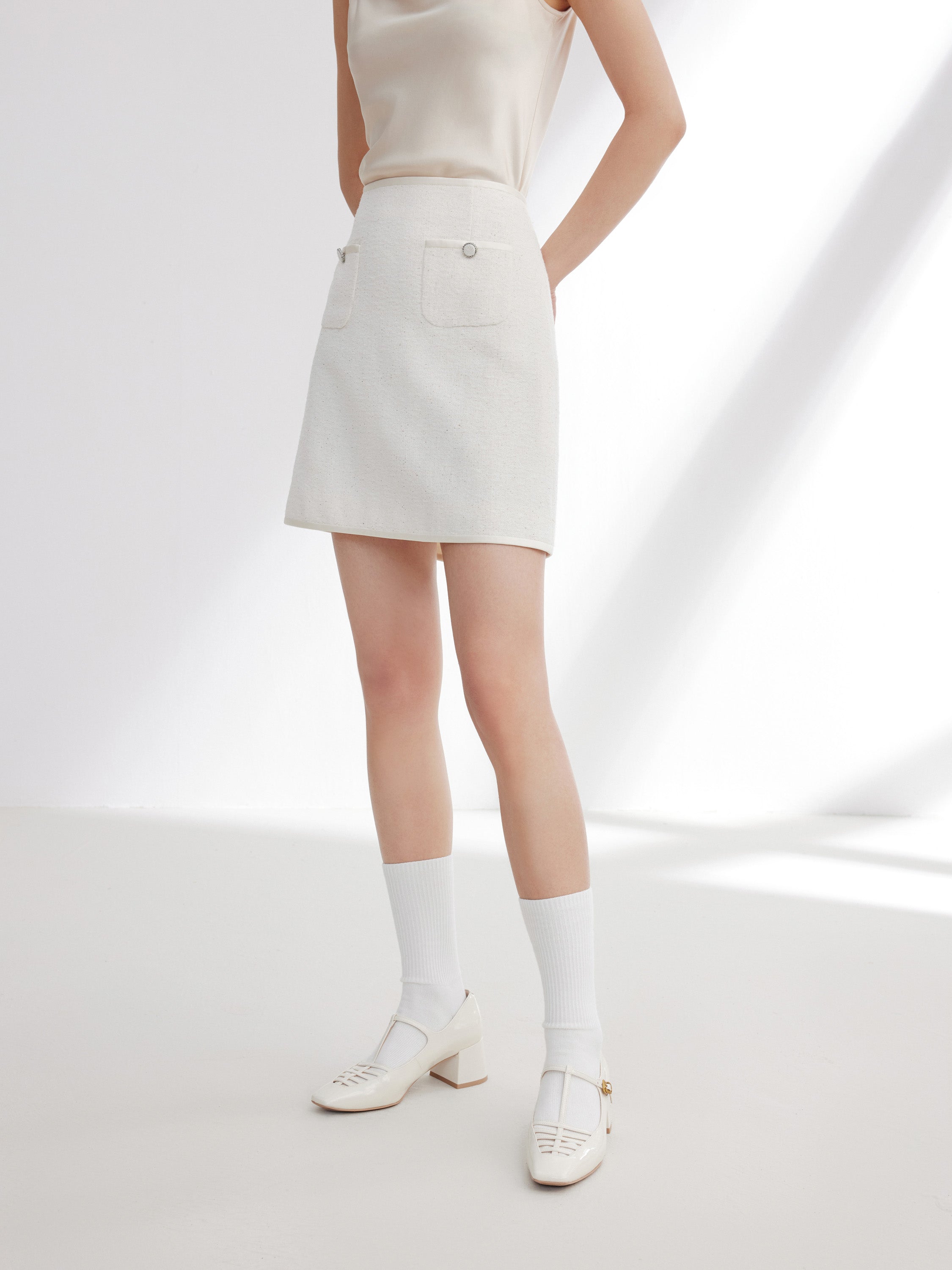 EP YAYING White Mini Skirt