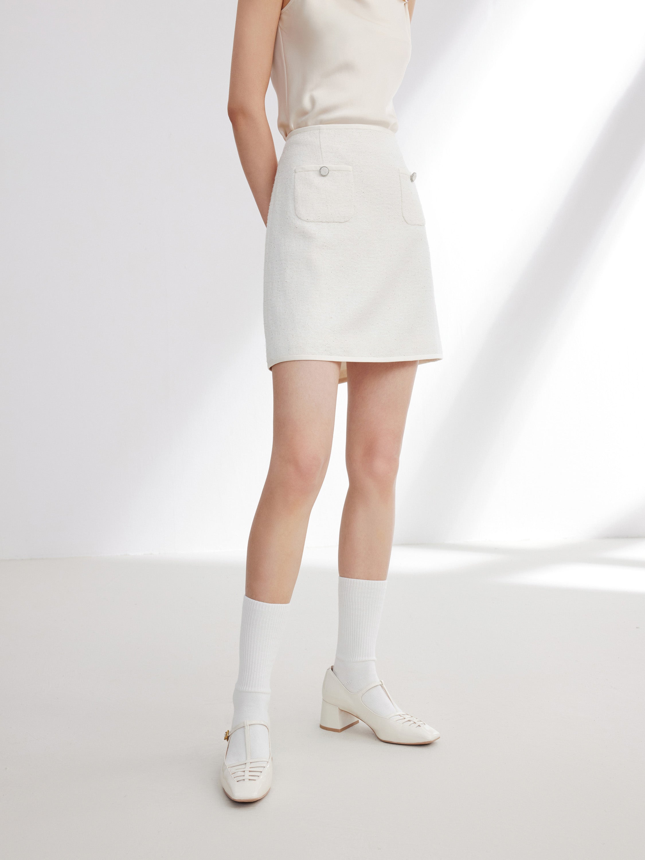 EP YAYING White Mini Skirt