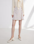EP YAYING Pink Tweed Mini Skirt
