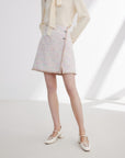 EP YAYING Pink Tweed Mini Skirt
