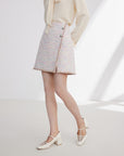 EP YAYING Pink Tweed Mini Skirt