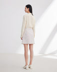 EP YAYING Pink Tweed Mini Skirt