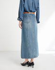 EP YAYING Split Cotton Midi Skirt EGIADJ301A