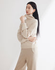 EP YAYING Cashmere Fit Polo Knit Sweater