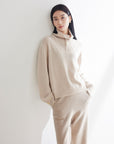 EP YAYING Cashmere Fit Polo Knit Sweater