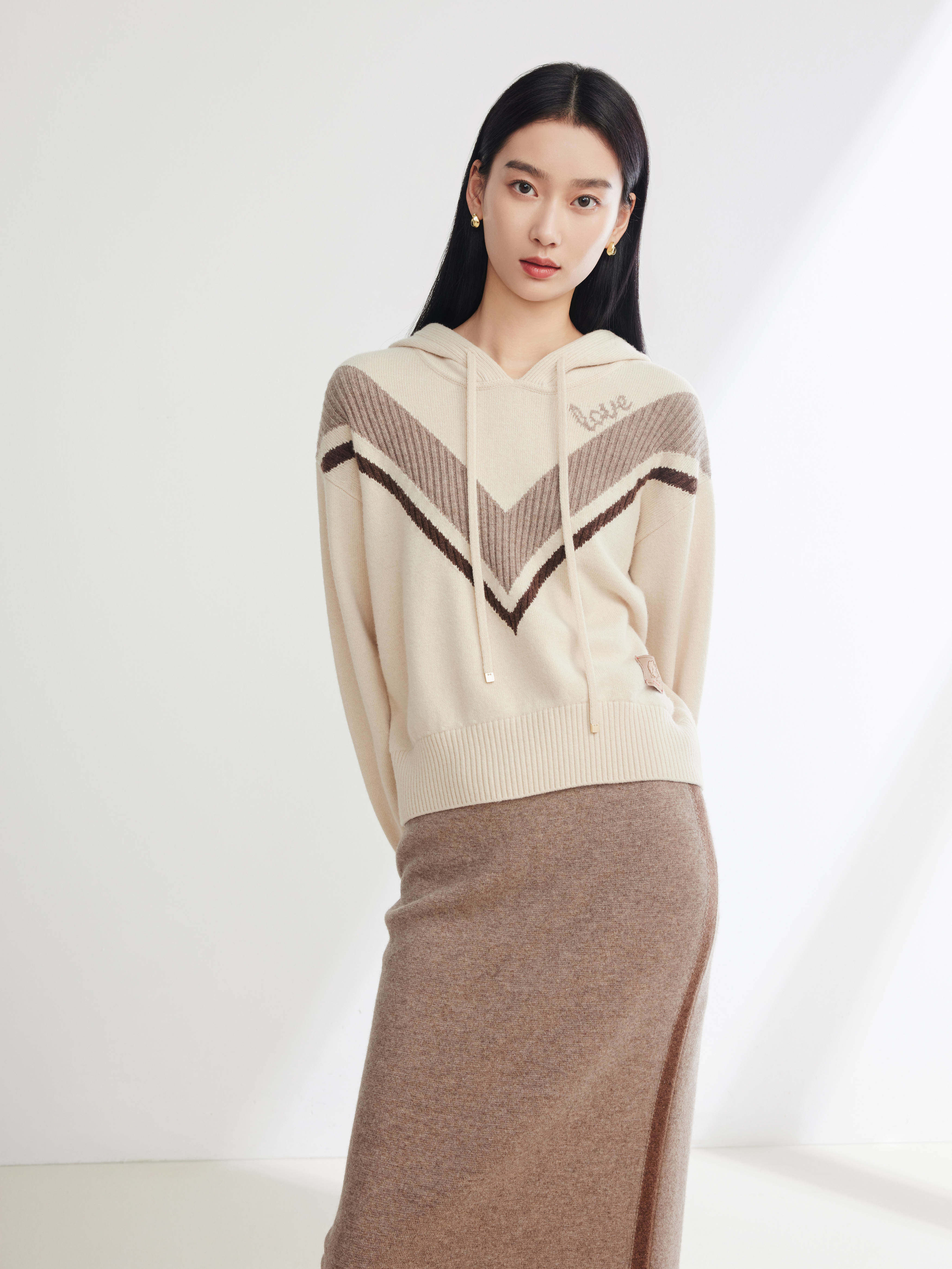 EP YAYING Yak Wool Knit Sweatshirt