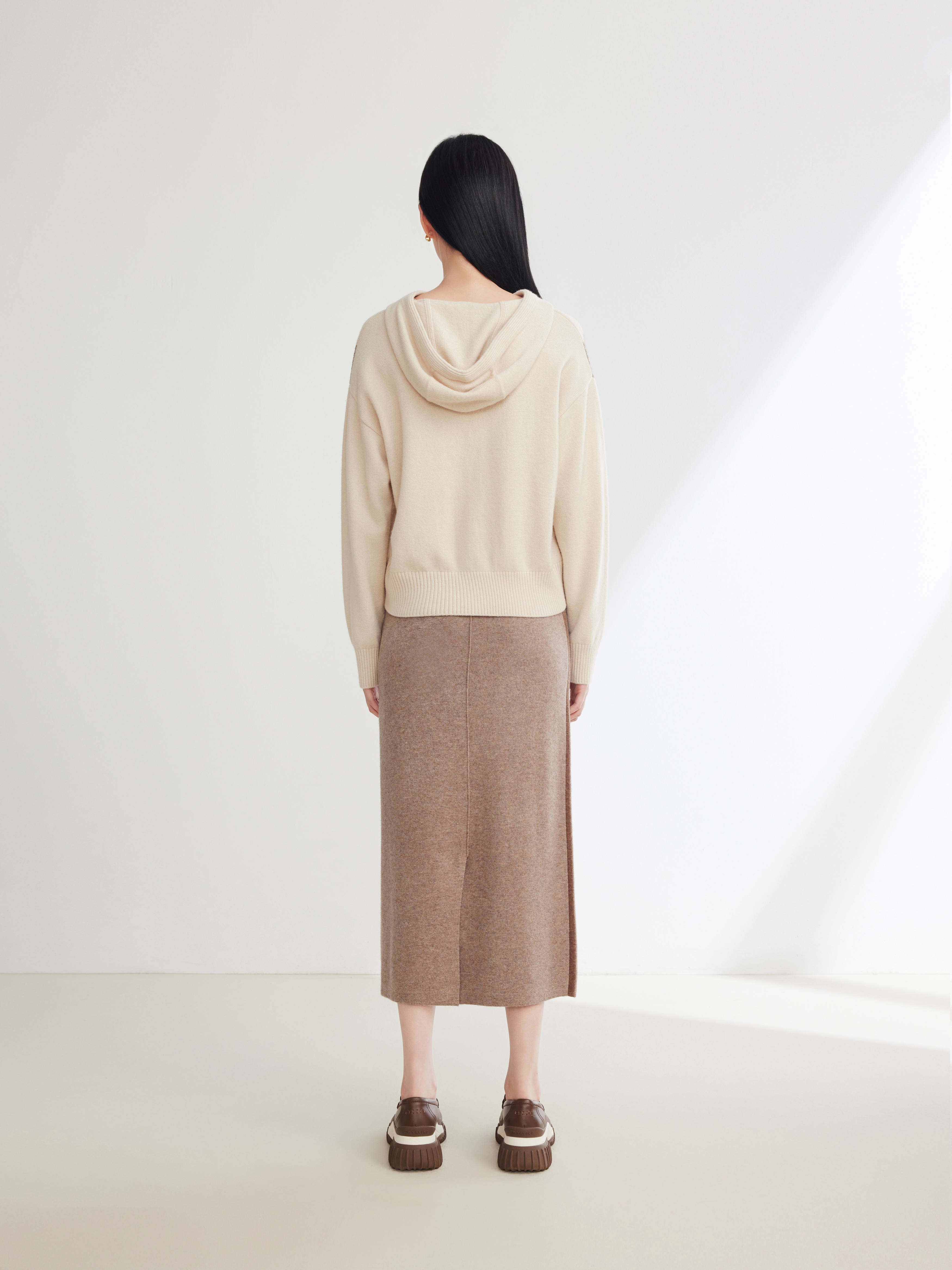 EP YAYING Yak Wool Knit Sweatshirt