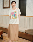 YAYING Triacetate Straight-Shoulder T-Shirt