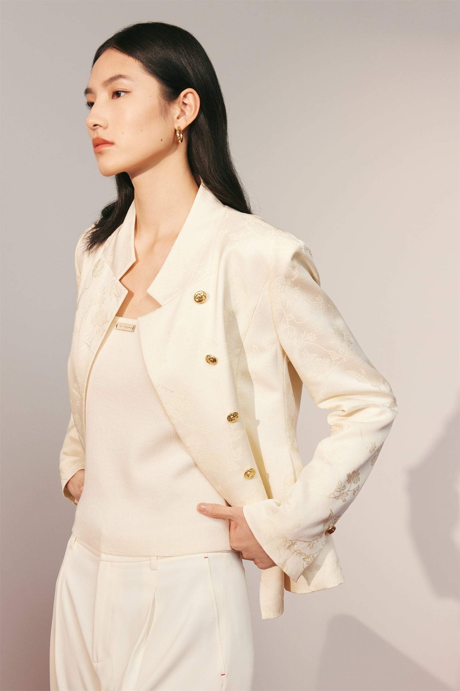 EP YAYING Silk Blazer