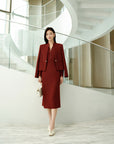 YAYING Wool waist cinching dress EPKPW4605BL