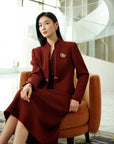 YAYING Wool waist cinching dress EPKPW4605BL