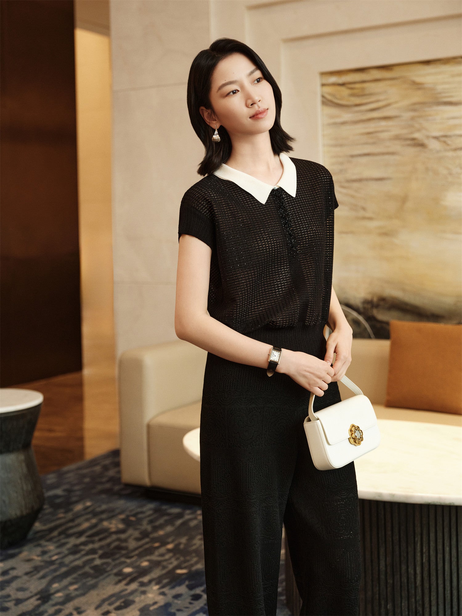 YAYING Mulberry Silk Starry Sky Blouse EPKES9519AH