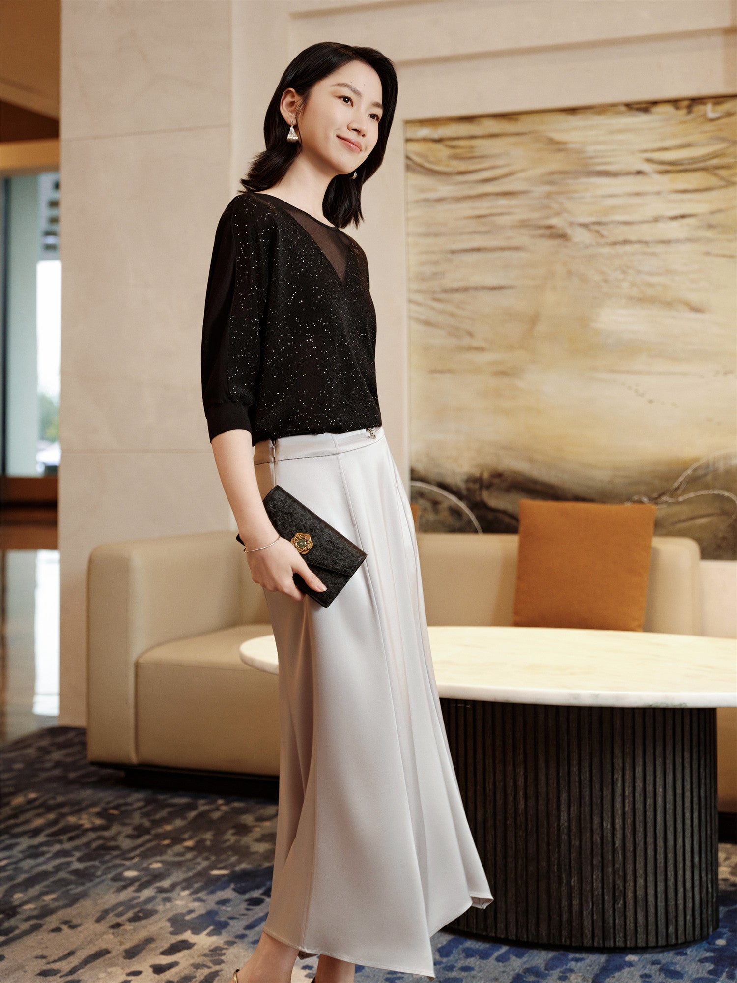 YAYING Mulberry Silk Starry Sky Blouse EPKES9526AH