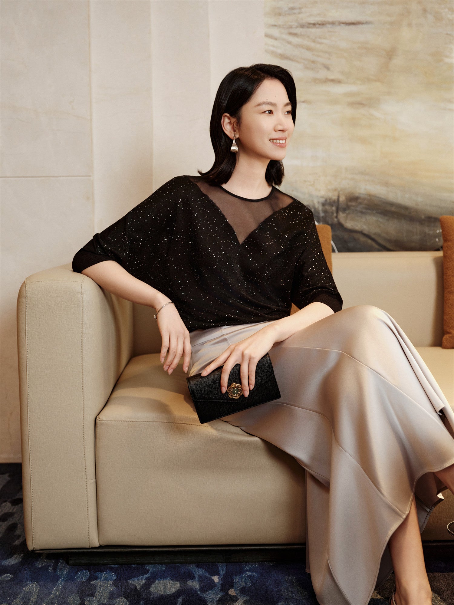 YAYING Mulberry Silk Starry Sky Blouse EPKES9526AH