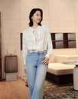 YAYING high-waist straight-leg designer denim jeans