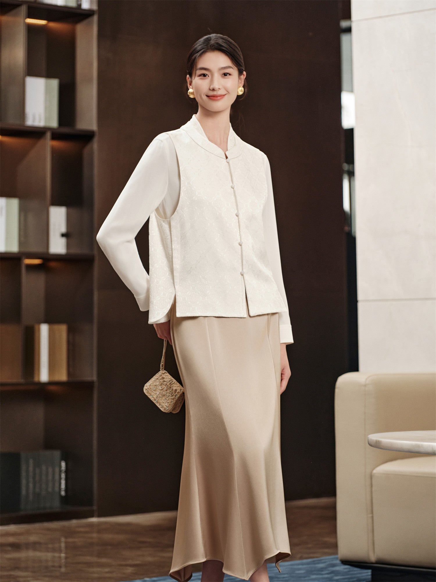 YAYING Modern Chinese-Style Layered Vest EPKES1009AW