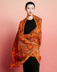 EP YAYING India Co-Creation Embroidered Cashmere Scarf Shawl