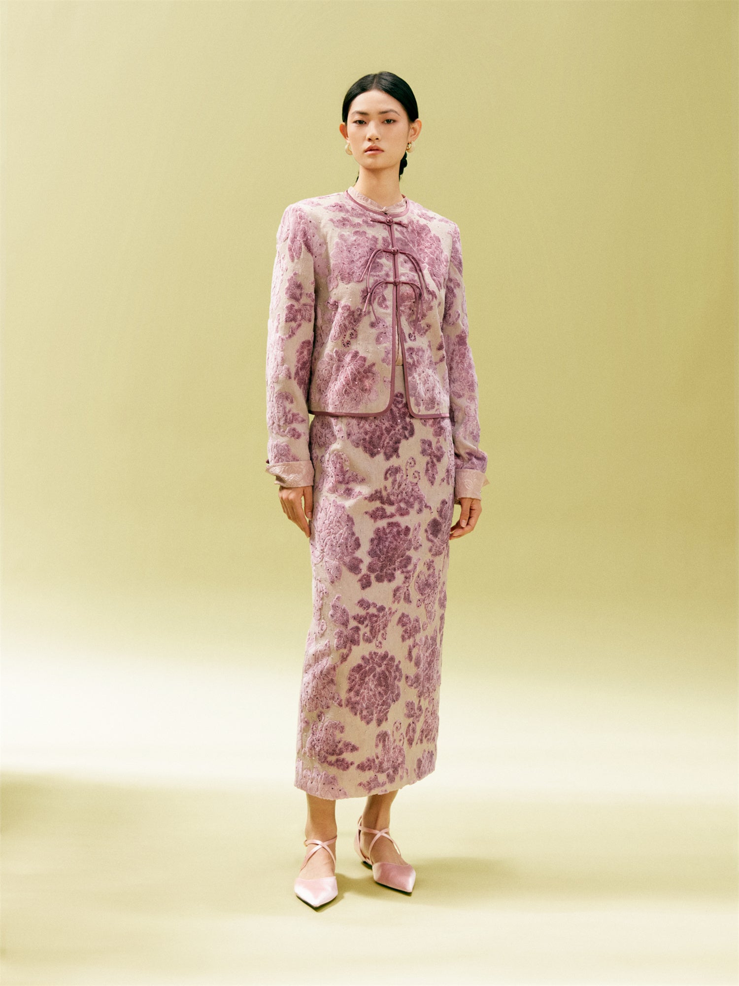 EP YAYING Velvet Peony Jacket