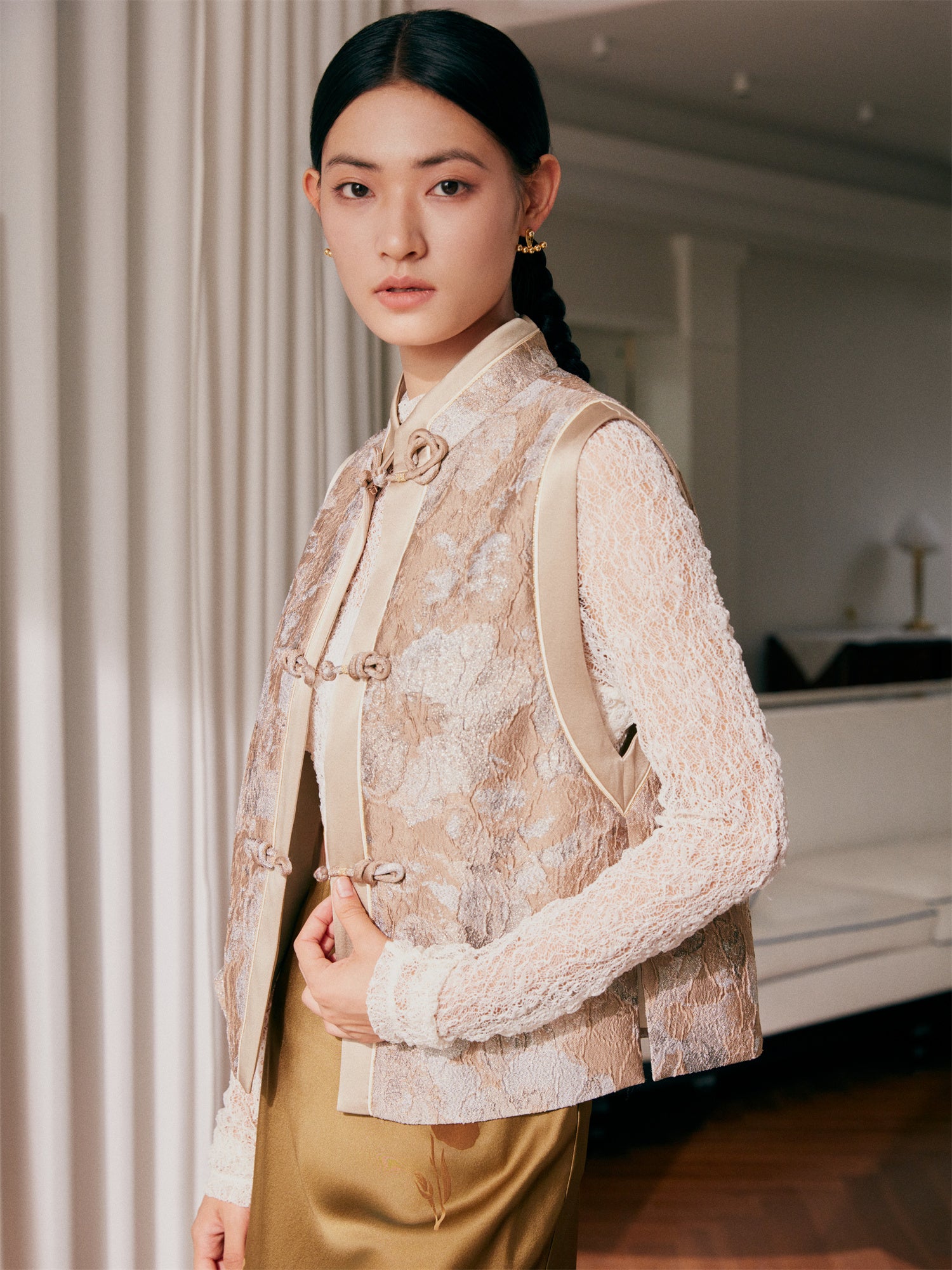 EP YAYING New Chinese Style Vest Jacket EGJAA1008AE