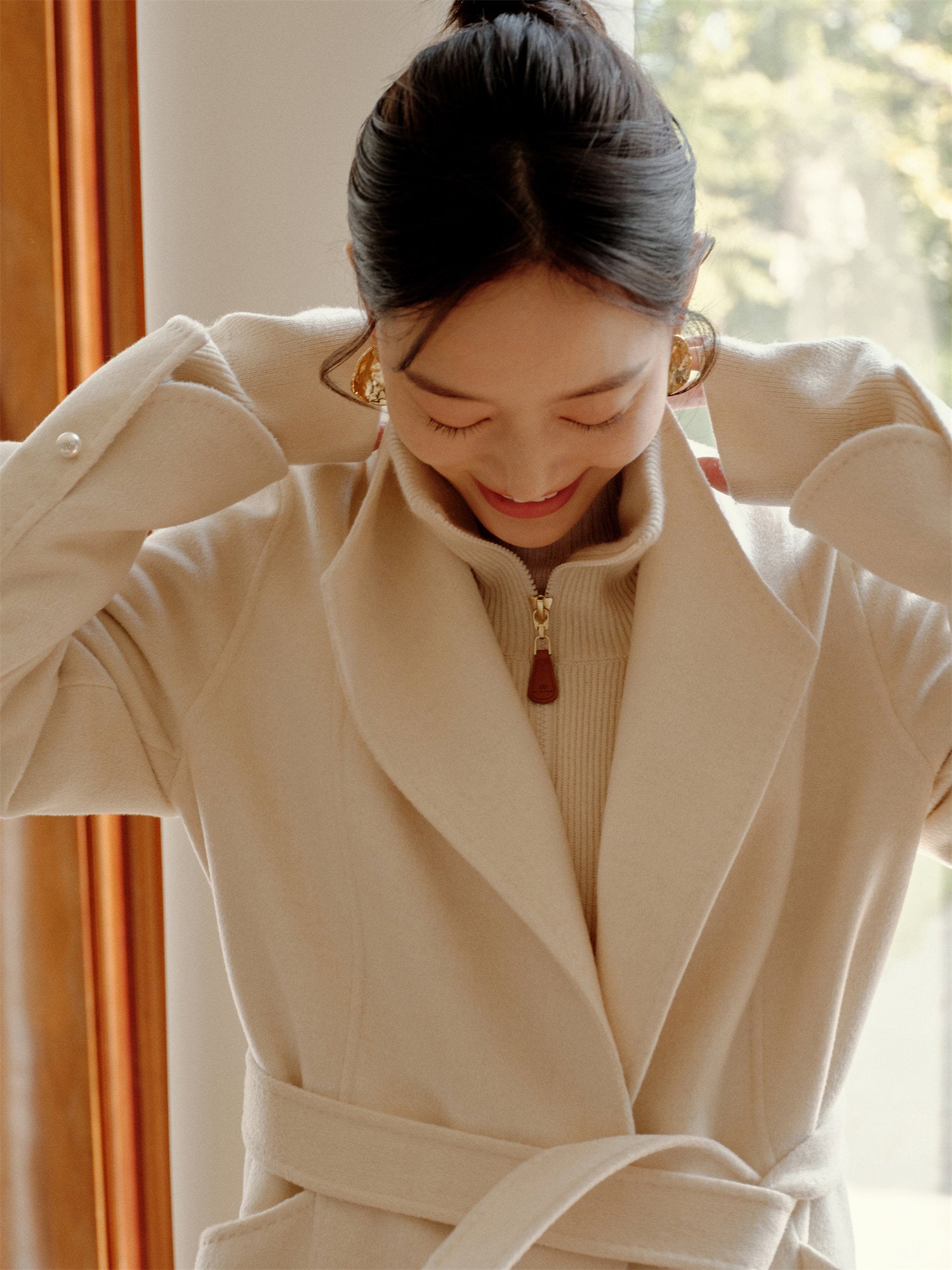 EP YAYING Cashmere Cardigan Sweater