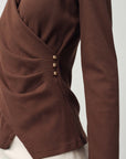EP YAYING V-Neck Slim-Fit Slimming Top