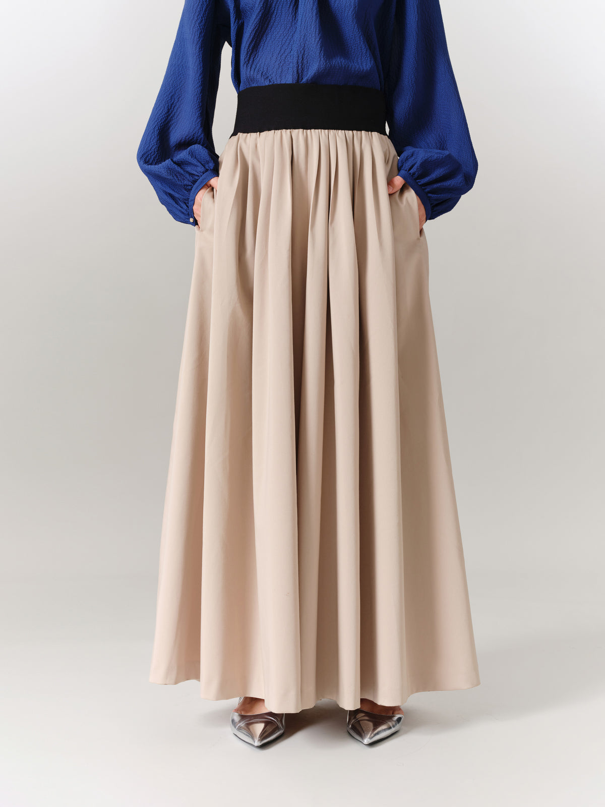 EP YAYING High-Waist Relaxed-Fit Skirt Pants
