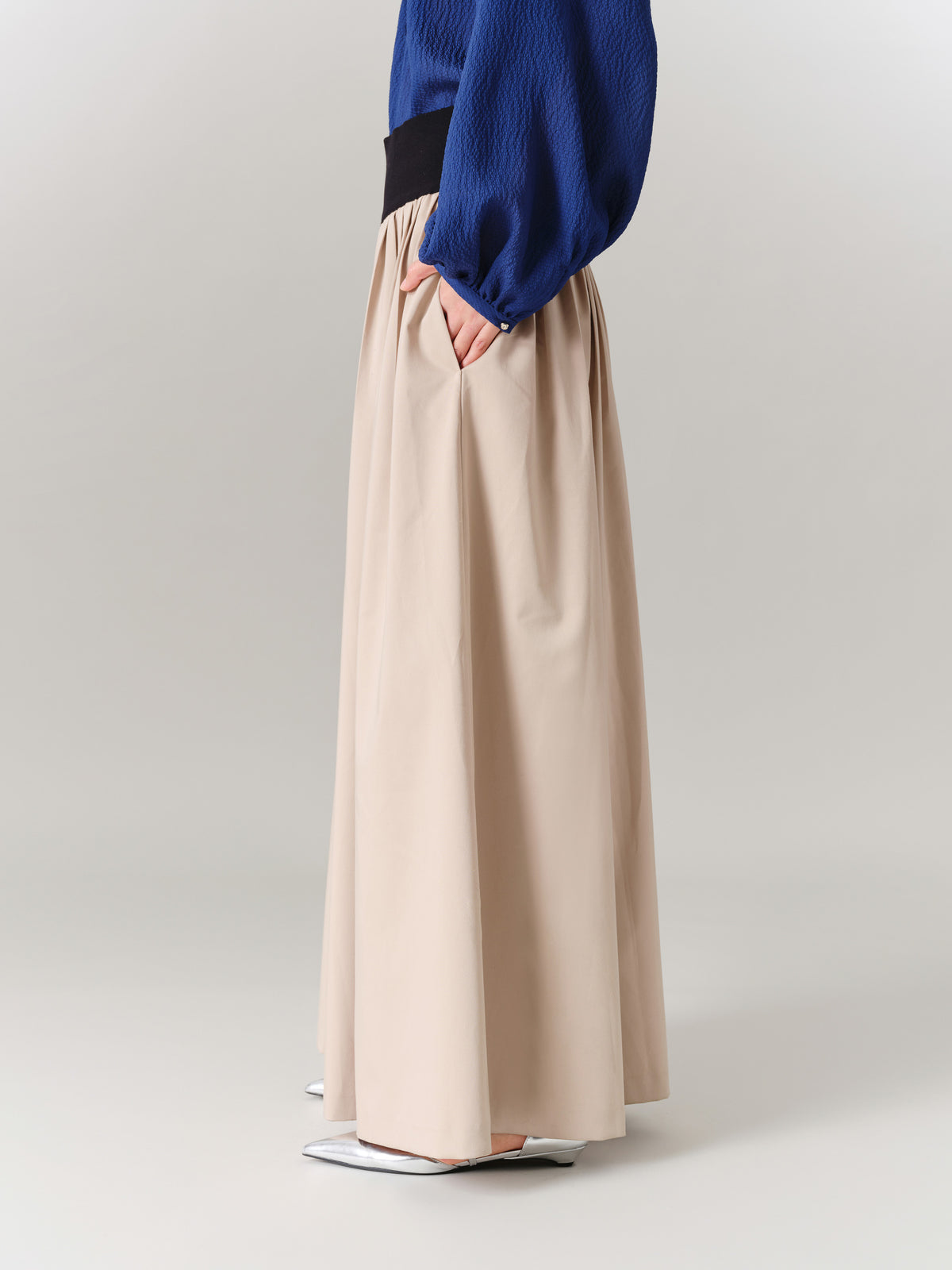 EP YAYING High-Waist Relaxed-Fit Skirt Pants