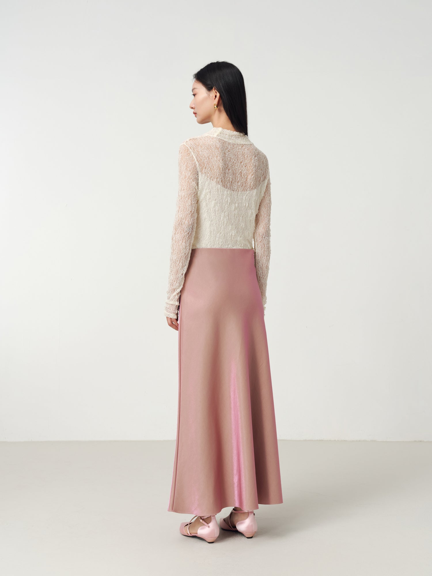 EP YAYING Satin A-Line Skirt EGKPA3309AF